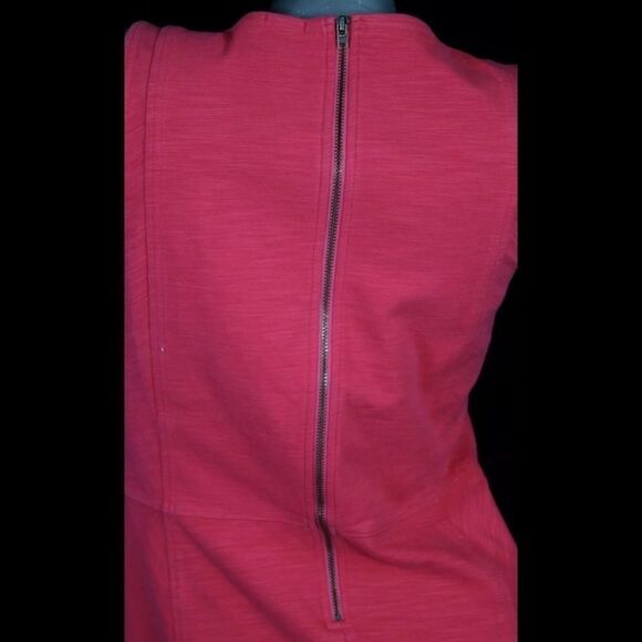 J Crew Womens Knit Princess-Seam Dress Size 6 Sleeveless Fit & Flare Coral Pink - Picture 4 of 9